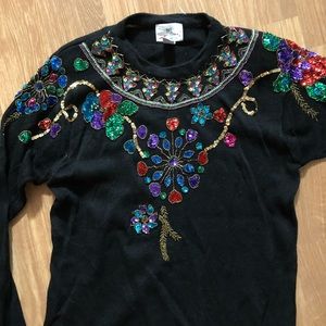 1990’s Vintage Sequined Beaded Sweater